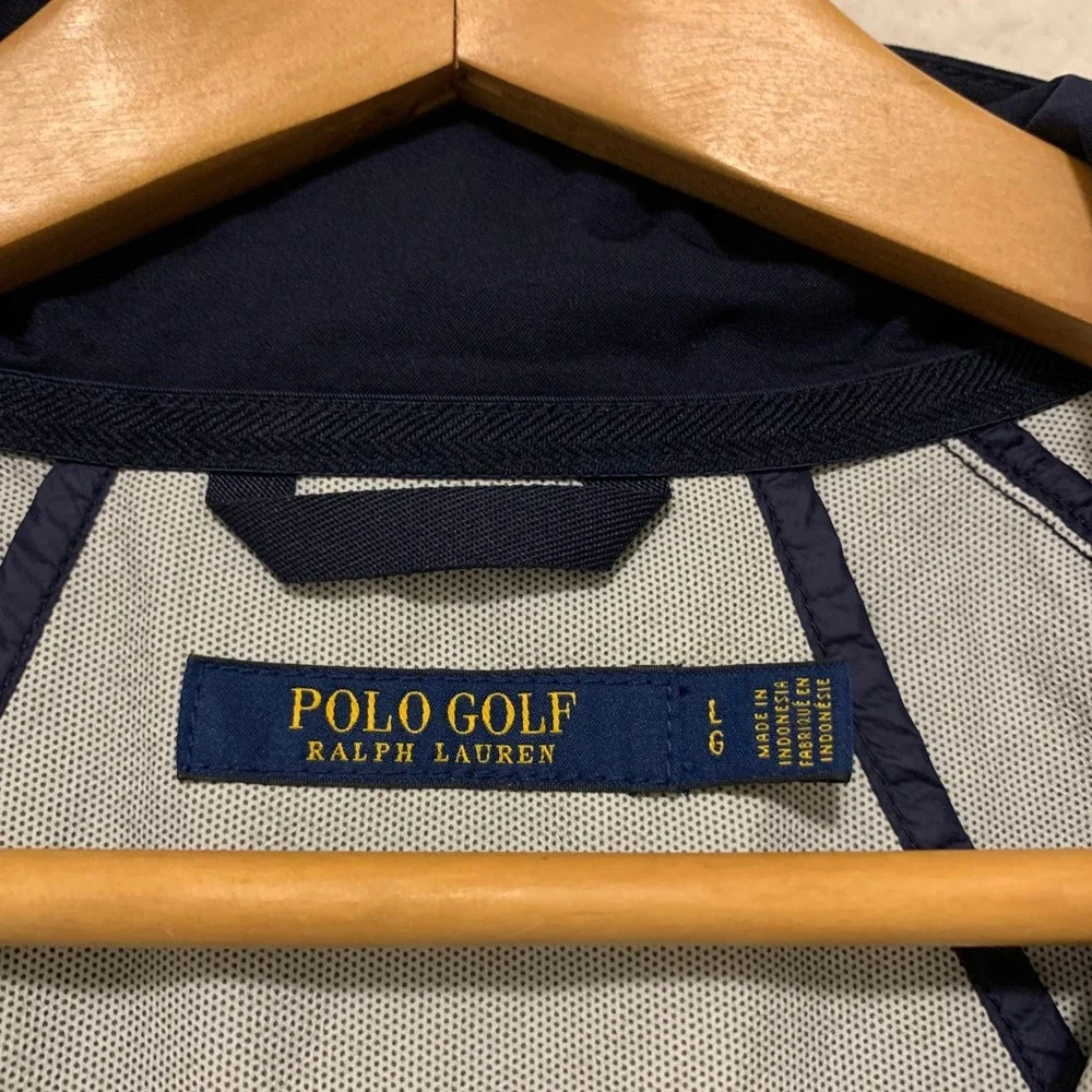 Polo Golf Ralph Lauren 2020 US Open Winged Foot Jacket Mens L Full Zip Blue FLAW